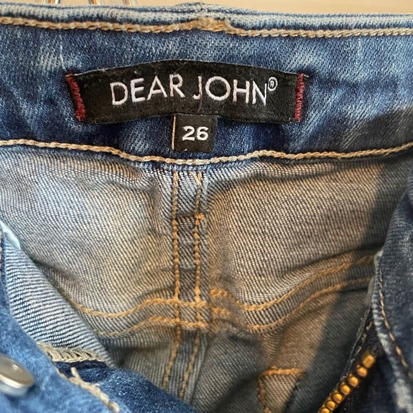 Dear John Women's Distressed Blue Denim Skinny Jeans Size 26 - Picture 3 of 7